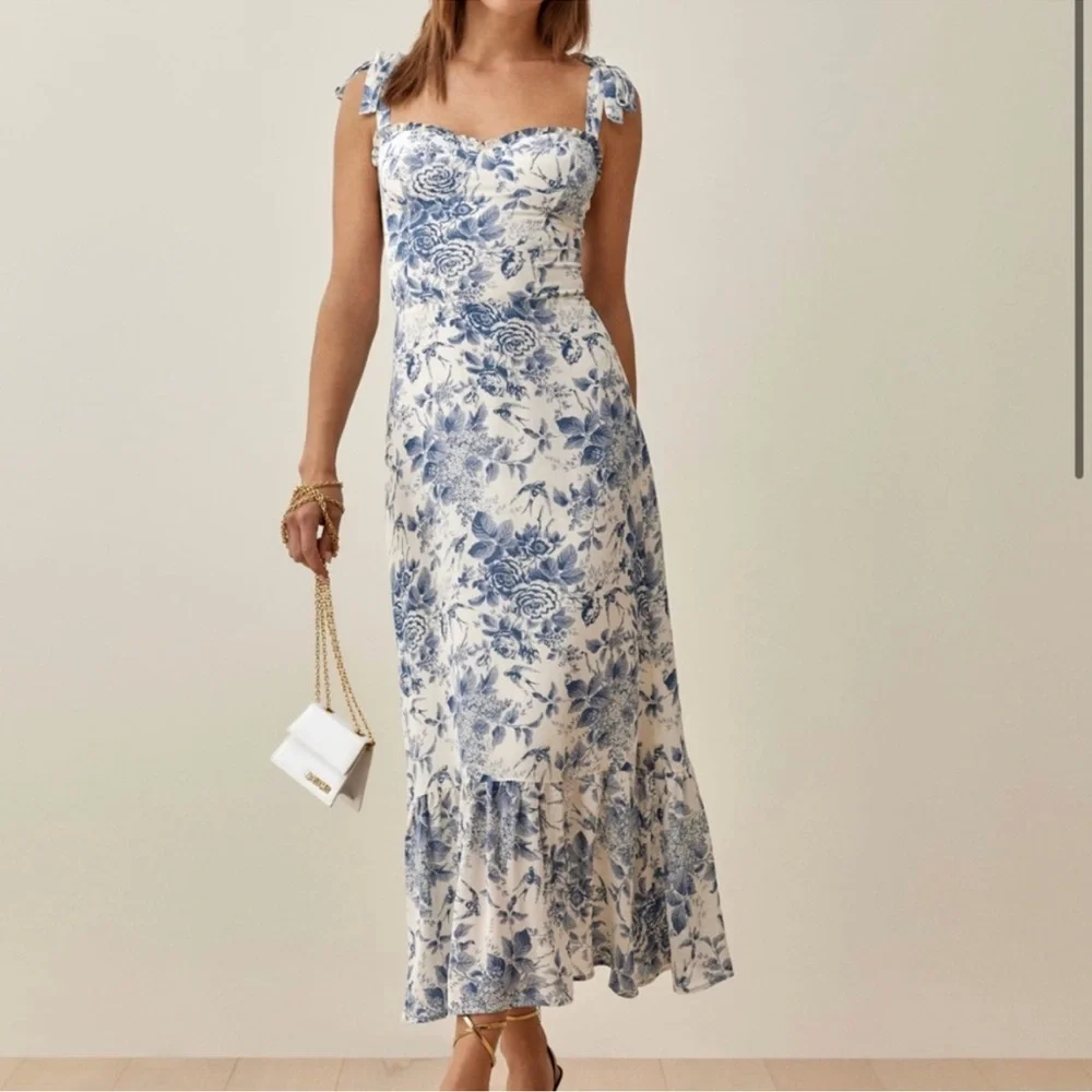 Reformation Nikita Dress in Pompadour - Picture 1 of 15
